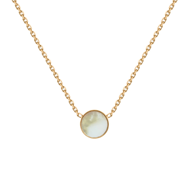 Timeless gold necklace for layering with light gemstone