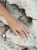 Women’s sterling silver ring with Picasso dolomite in light gray shades.