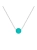Sterling silver necklace with natural chrysoprase pendant in mint green shade