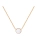 White opal pendant necklace in gold-plated silver