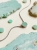 Silver chain with turquoise-mint chrysoprase gemstone