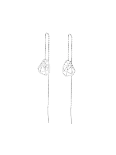 silver earrings with chain