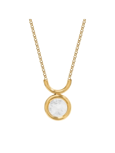 Gold-plated necklace with mountain crystal pendant