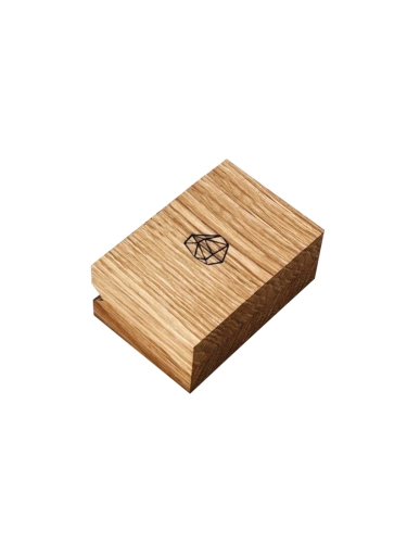 Minimalist wooden jewellery box with magnetic closure
