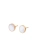 White opal stud earrings in gold-plated 925 silver – minimalist classic