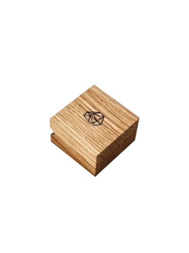 Handcrafted wooden jewellery box with felt interior
