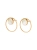 Minimalist white opal earrings with geometric circle detail