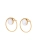 White opal circle earrings in gold-plated 925 silver
