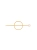 Small gold hair slide with white opal