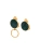 Asymmetrical clip-on earrings with nephrite jade