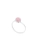 Silver delicate ring with pink stone