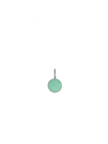 Sterling silver charm with chrysoprase.