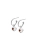 Sterling silver hoop earrings with Baltic amber detail