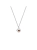 Sterling silver necklace with a small sphere and Baltic amber stone