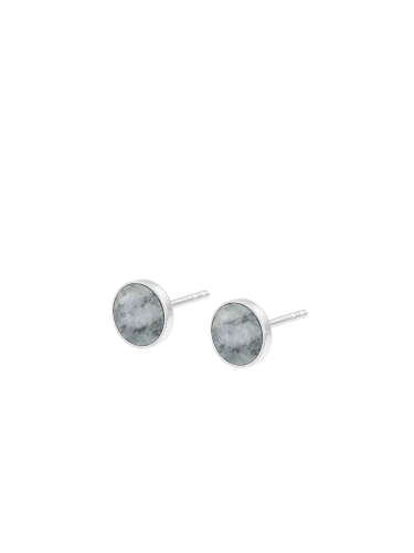 Small sterling silver stud earrings with dolomite Picasso