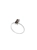 Silver ring with natural iron meteorite