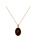Gold-plated amber necklace with letter F