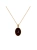 Gold-plated amber necklace with letter J