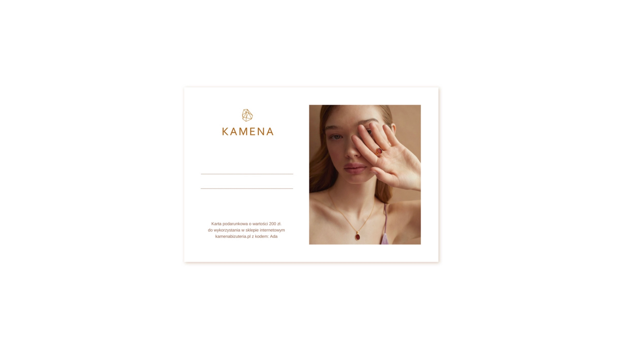 Jewelry gift card