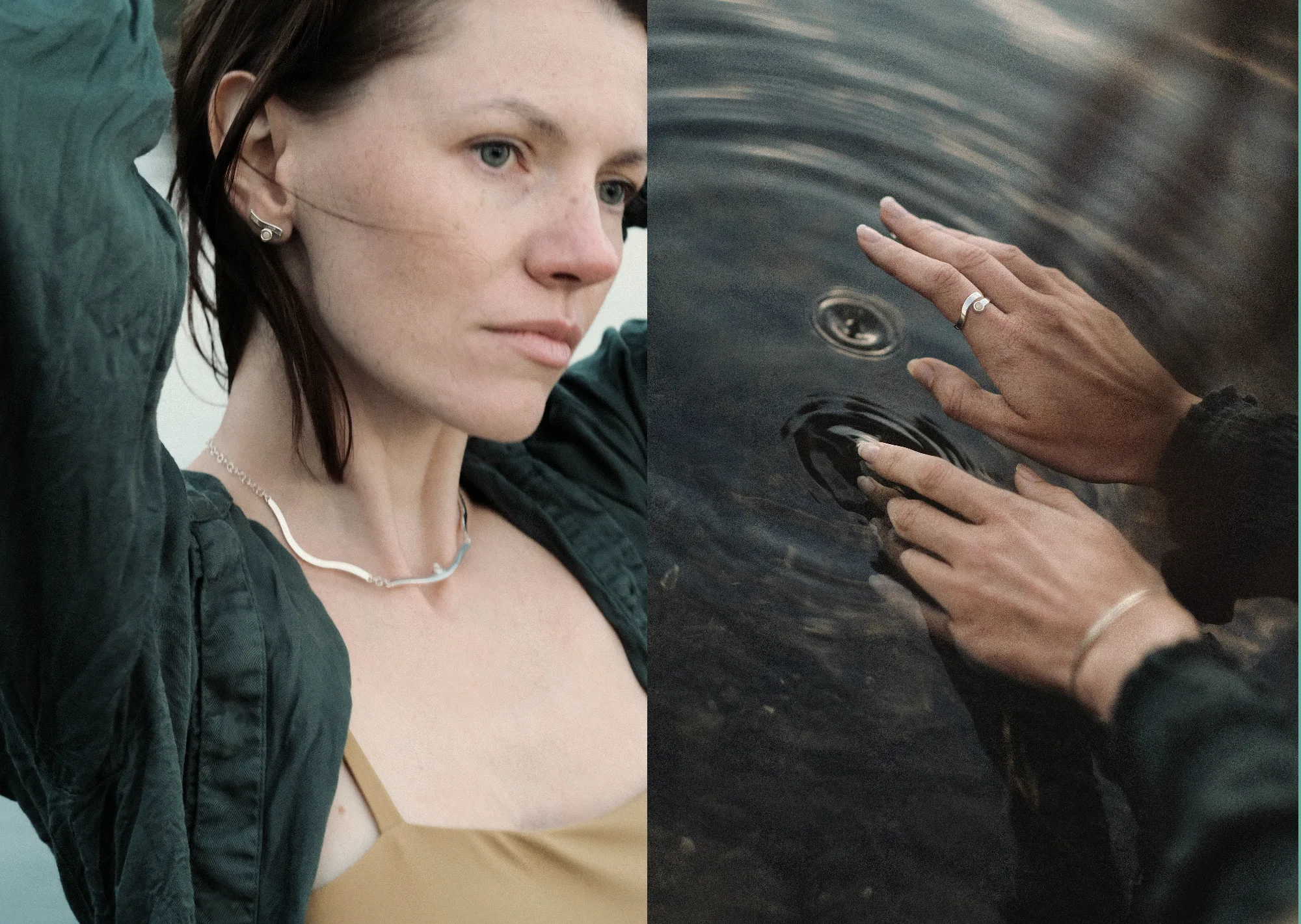 Sterling silver jewellery waves