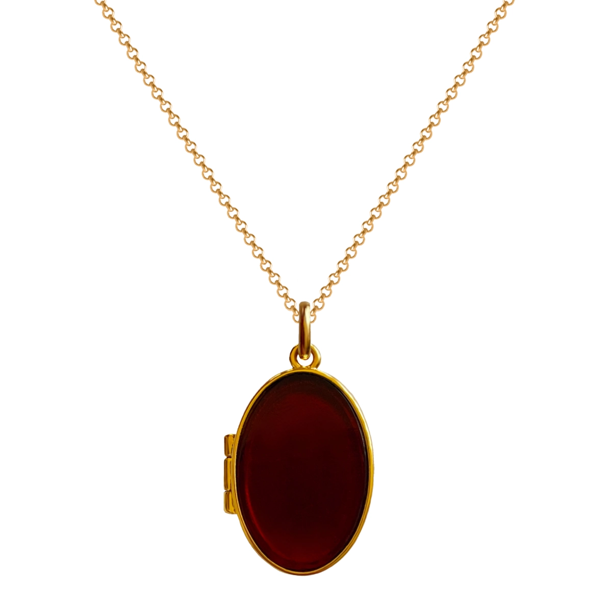 Amber locket with engraving option